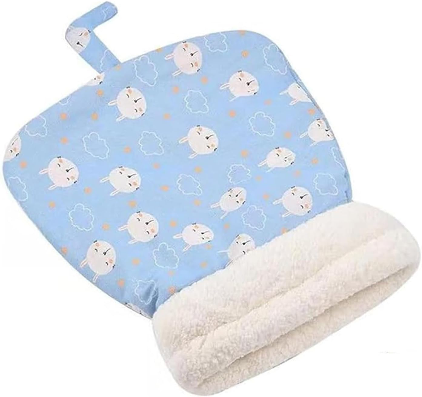 Roczential Cozy Warm Sleeping Bag for Cats, Cozy Cat Winter Sleeping Bag, 360-Degree Wrap Self-Warming Plush Puppy Sleeping Nest (Yellow)