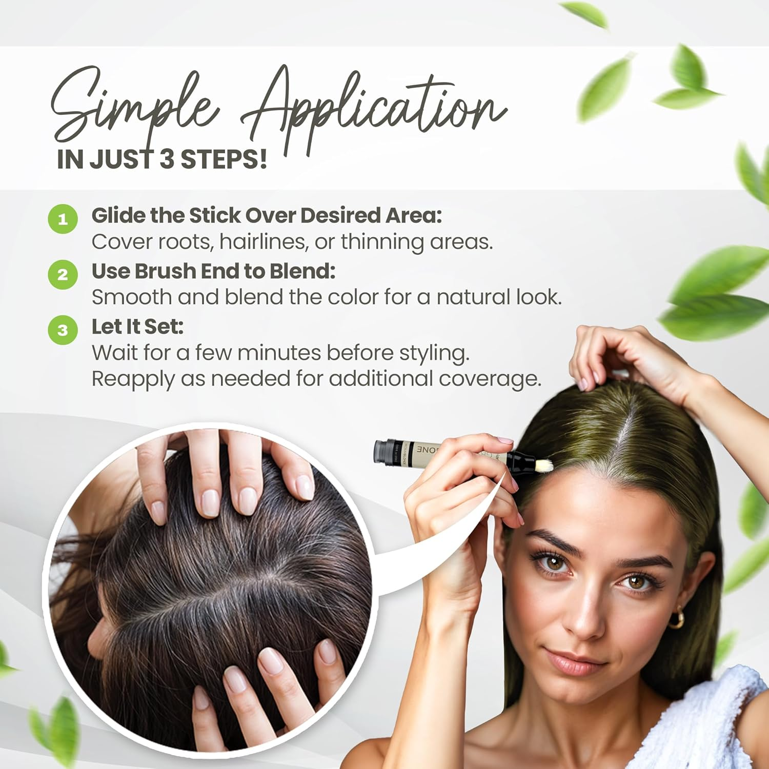 Herbishh Hair Root Touch-Up Pen, Instant Gray Coverage & Hair Loss Cover Up, Concealer for Thin Hairlines, Water Resistant & Semi Permanent Smudge Proof Hair Color, Washable (Medium Blonde, 0.68) image number 6