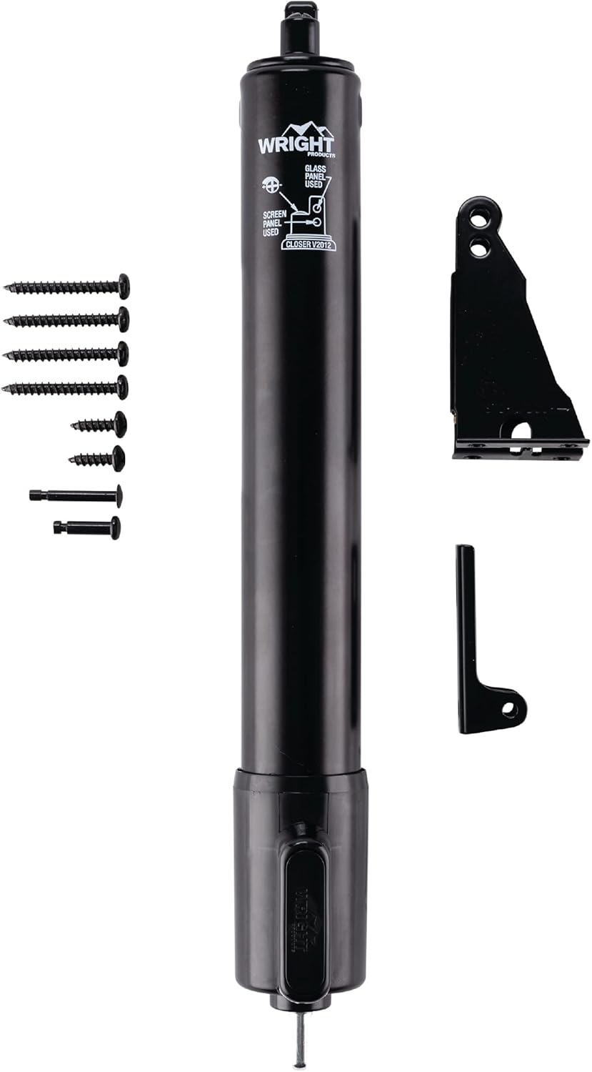 Wright Products V2012BL Heavy Duty Tap-N-Go Pneumatic Closer, Black