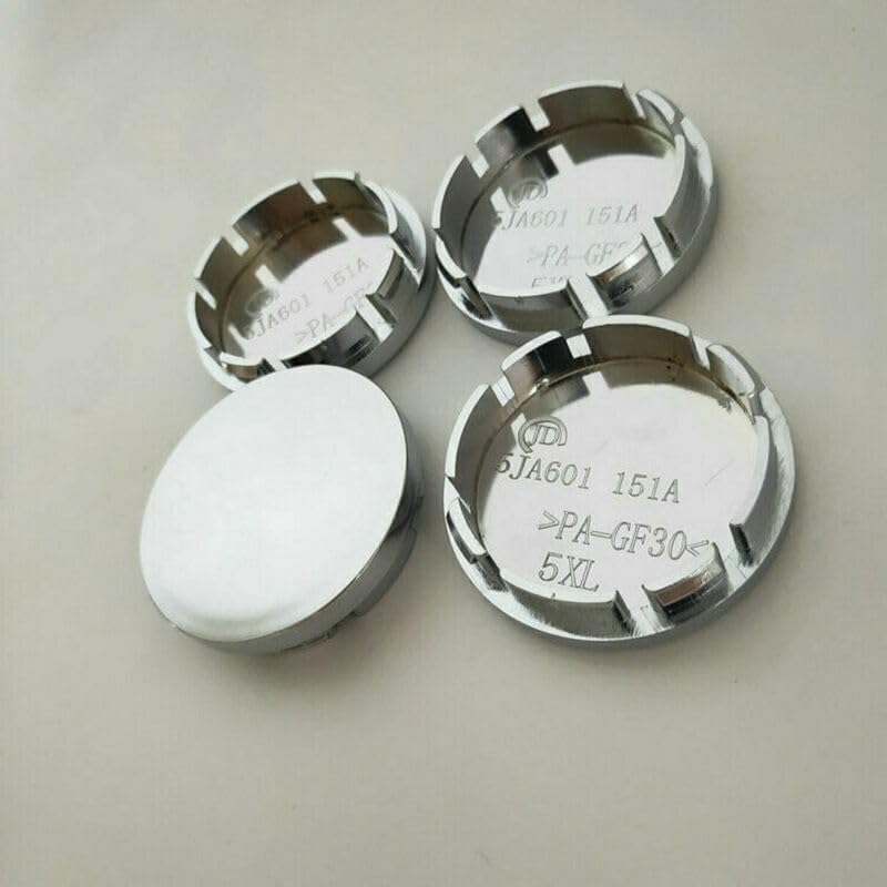 RONTCOS Chrome 4Pcs 56Mm Car Wheel Center Caps Hub Tyre Rim Hub Cap Cover ABS Universal image number 2