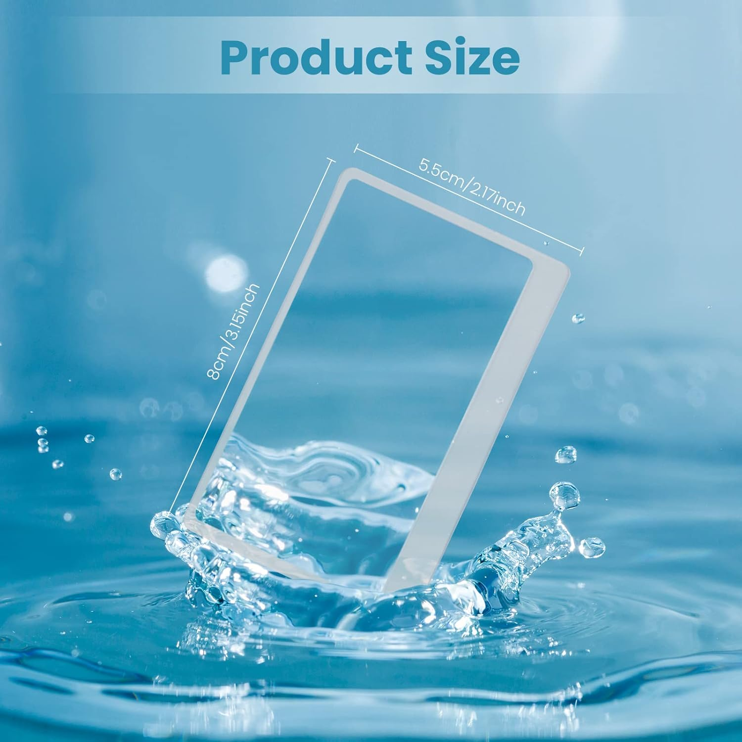 60 Pieces Credit Card Sized Magnifying Lenses ORNOOU Pocket Wallet Size Magnifiers 3X Lense for Reading or Fire Starter image number 2