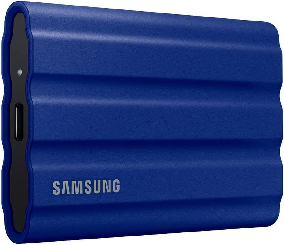 SAMSUNG T7 Shield 2TB Portable SSD, USB 3.2 Gen2, Rugged, IP65 Rated, for Photographers, Content Creators and Gaming, External Solid State Drive (MU-PE2T0R/AM, 2022), Blue image number 5