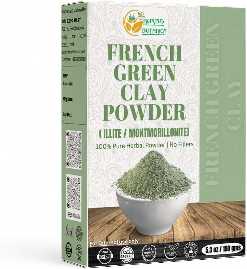 Herbs Botanica French Clay Powder 150G &ndash; Pure, Natural Cosmetic Grade Powder for DIY Face Masks, Skincare, Haircare & Soap Making image number 5