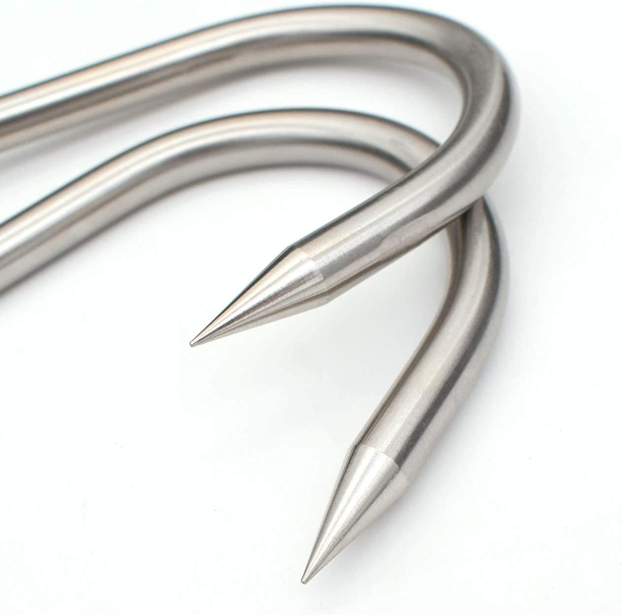 10 Meat Hook Heavy Duty S-Hooks Stainless Steel Meat Processing Butcher Hook 4Pack