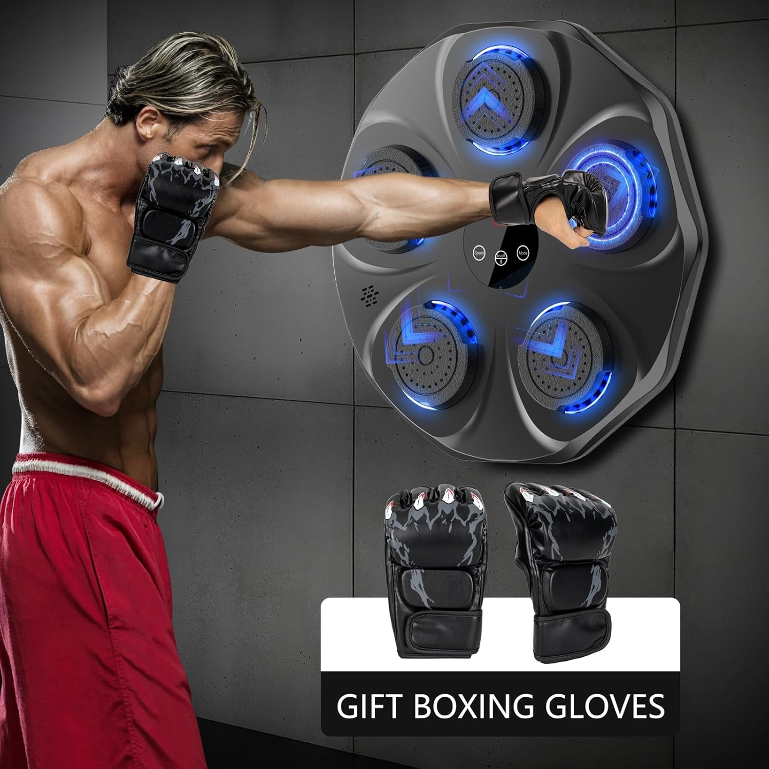 Smart Music Boxing Machine Wall Mounted Electronic Boxing Training Equipment Boxing Training Punching Equipment, Home Workout Boxing Target Machine for Men and Women image number 4
