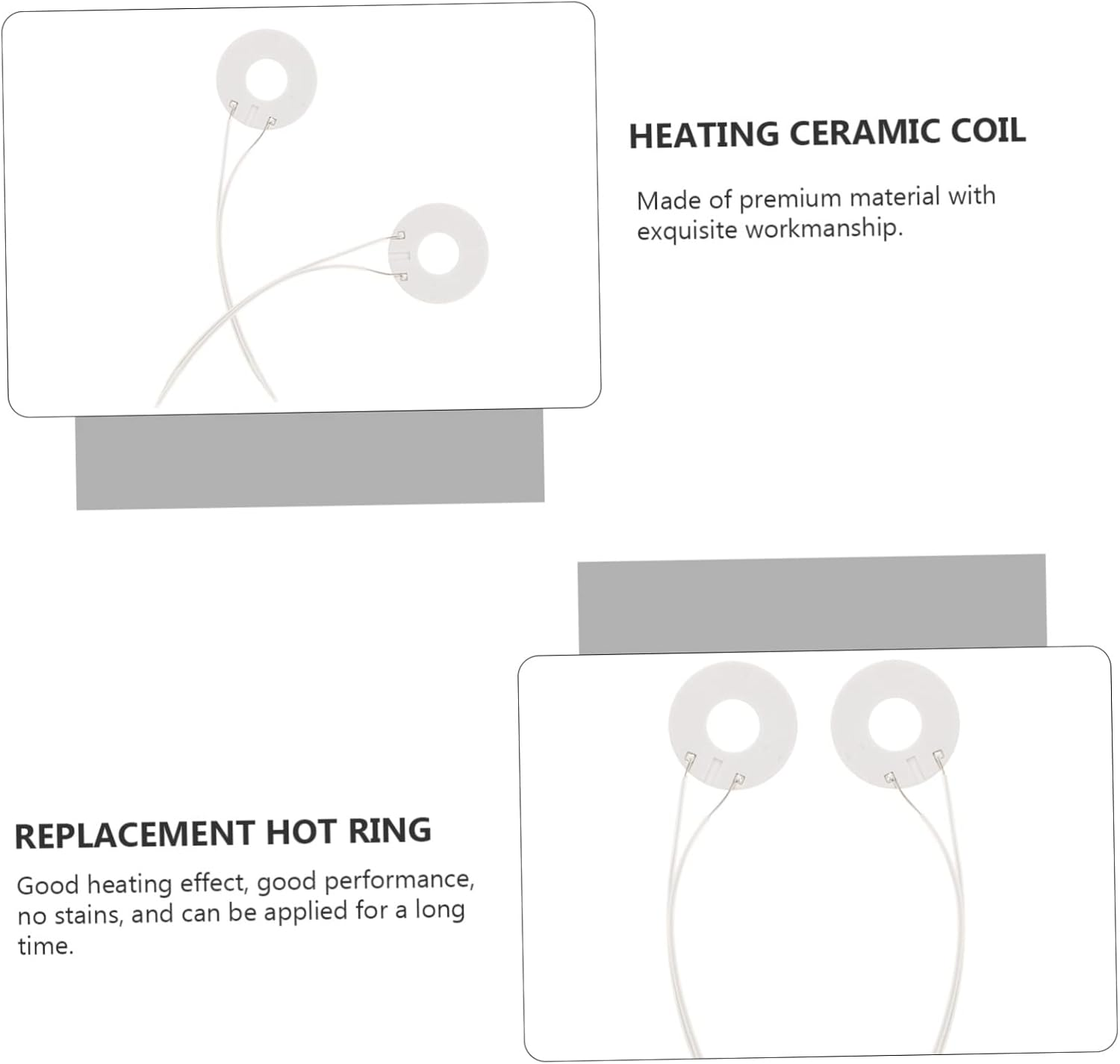 Baluue 6Pcs Ceramic Heating Coil for Hairdressing High Temperature Resistant Replacement Parts Easy to Install Styling Tool Compatible Household Appliances image number 5