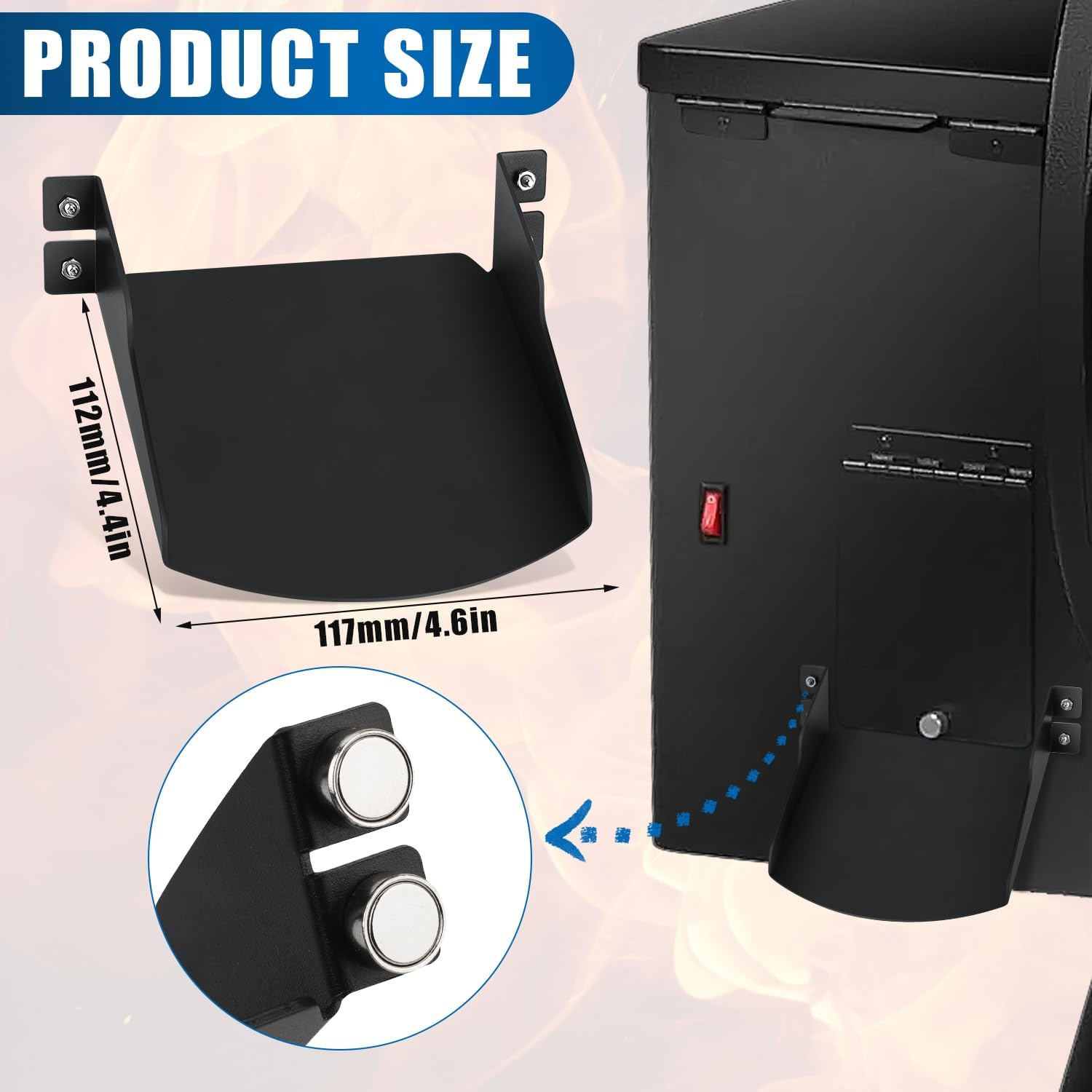 Magnetic Pellets Helper Chute for Traeger Grill, Pellet Discharge Metal Accessory for Traeger Grill Cleanout from Picking up Fallen Pellets, for Traeger Ironwood 885, Pro Series 34, Pro 780 Grills image number 5