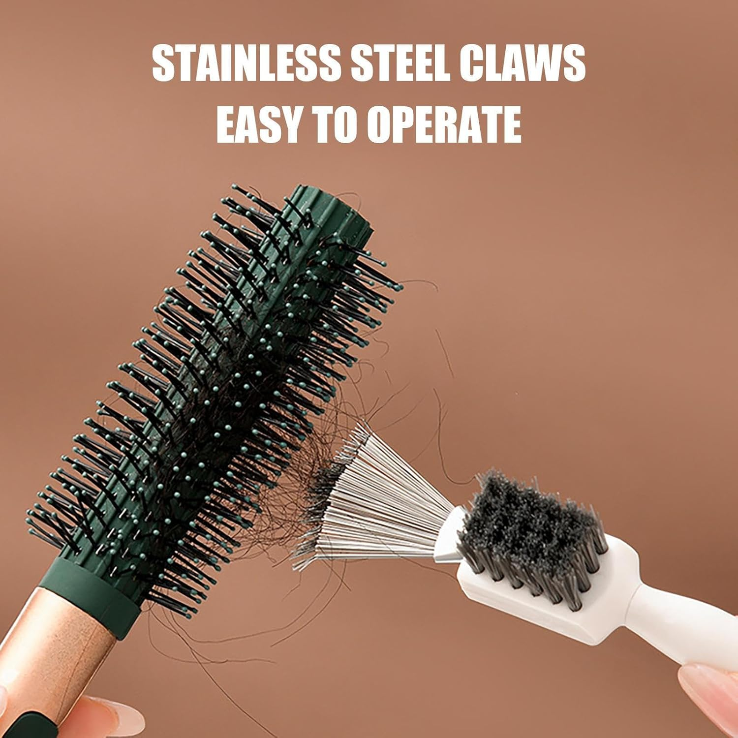 Hair Brush Cleaning Tool | Handle Hair Brushes Comb Cleaner Comb Cleaning,Dirt Brush Tool Comb Cleaning Brush Cleaner Tool for Hair Salon Travel Puchen image number 4