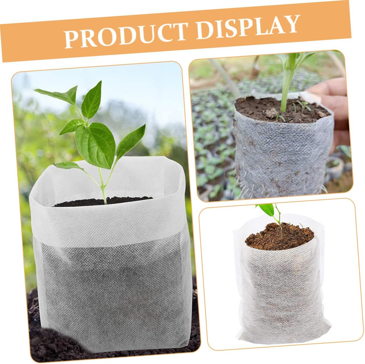 Grow Bags Set 209Pcs Fabric Planters for Plants Non-Woven Nursery Bags Versatile for Gardens image number 5