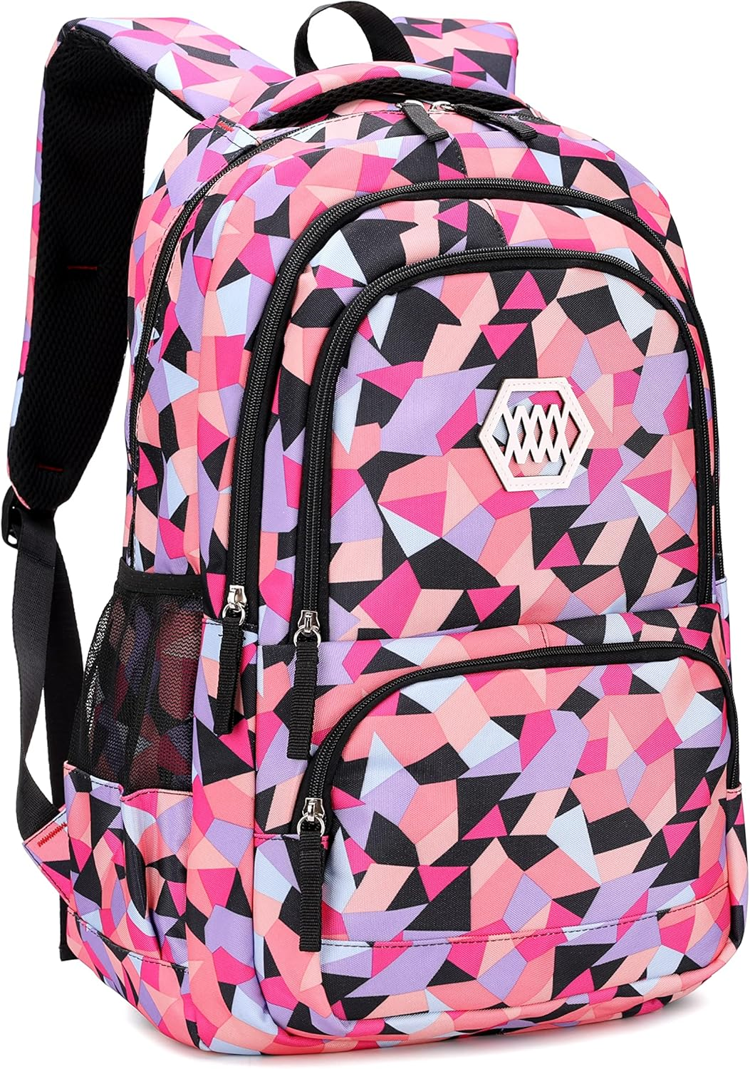 Bansusu Geometric Prints Primary School Student Satchel Backpack for Girls