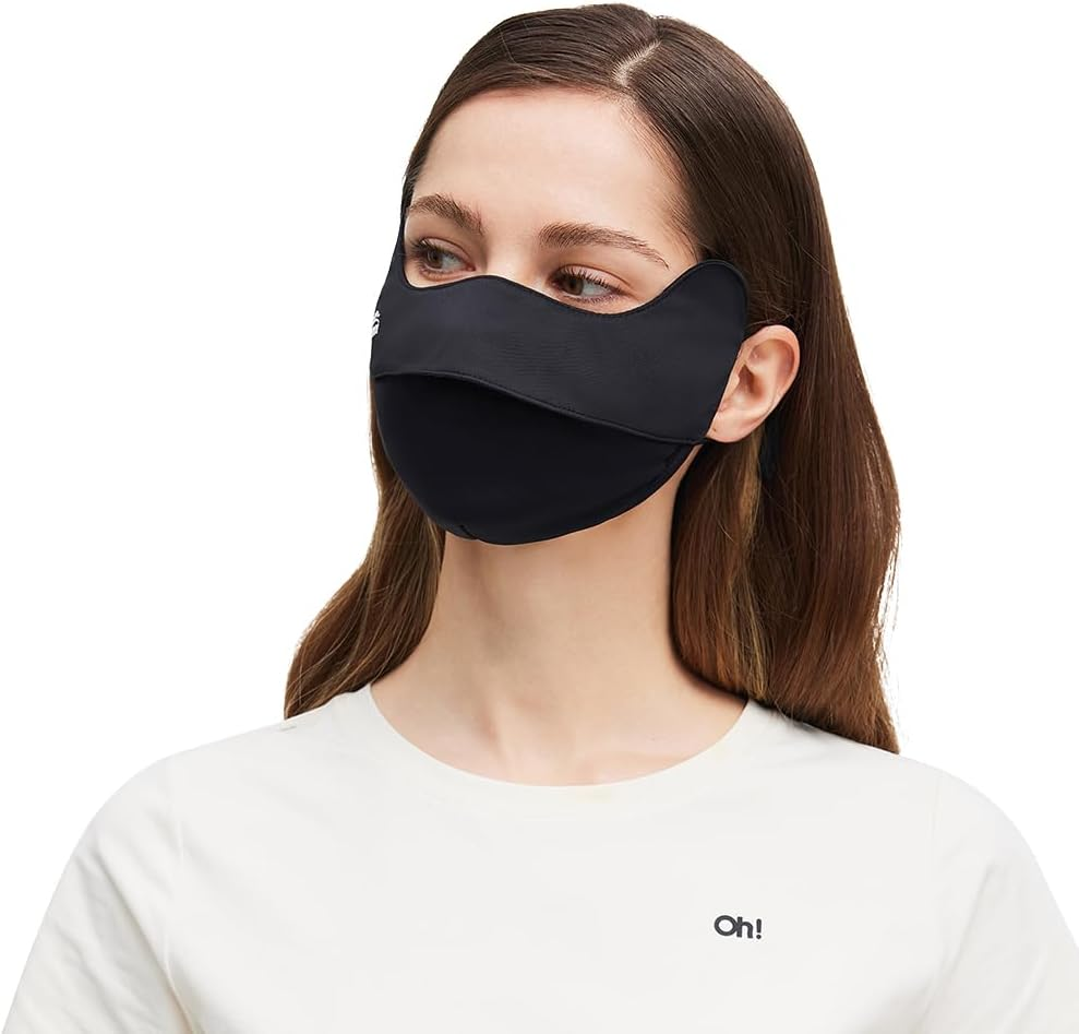 Men and Women UPF50+ Sun Protection Face Cover Cooling Breathable UV Mask with Nose Vent for Outdoor