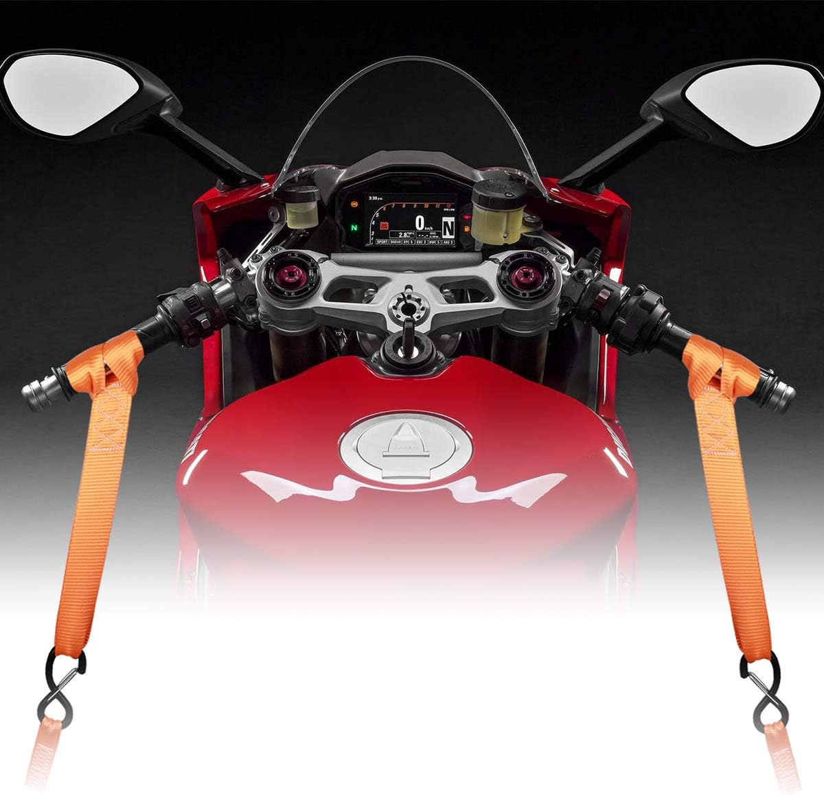 Soft Loops Tie down Straps (4Pk) 12,000Lbs Max Strength 18"X1.7" Heavy Duty Motorcycle Tie Downs for Use with Ratchet Strap - Secure Trailering of Motorcycles, Kayak, Jeep, ATV, UTV