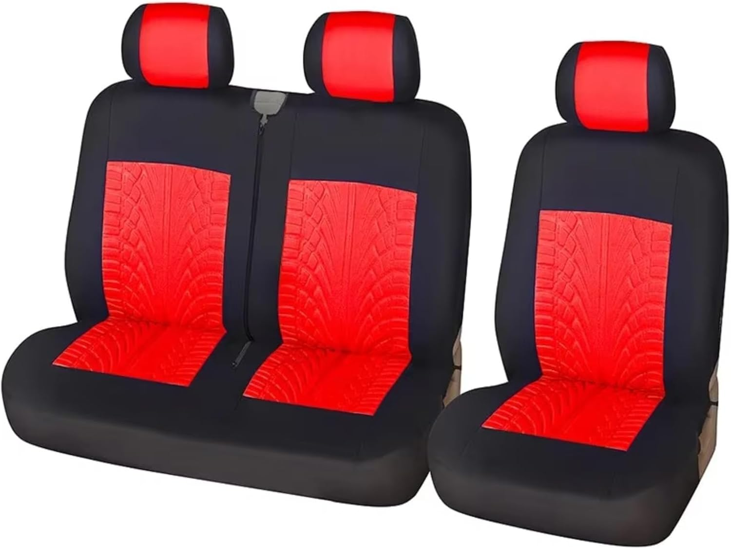 Vehicle Seat Cover Universal for VW LT T4 T5 Car Seat Covers for Transporter/Van Universal Leather,Truck Interior Accessories(Black Polyestor) - Blue Polyestor image number 5