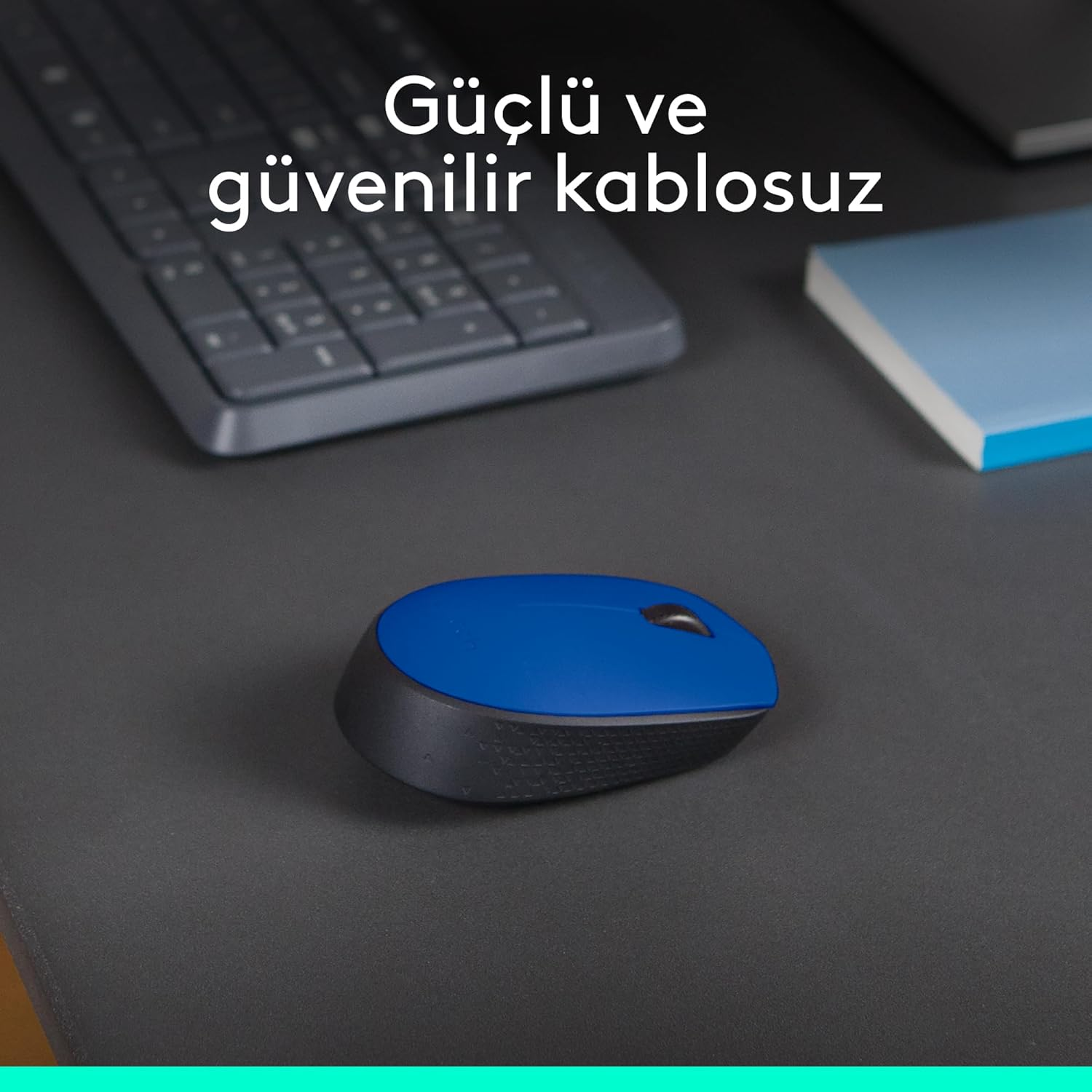 Logitech M170 Wireless Mouse for PC, Mac, Laptop, 2.4 Ghz with USB Mini Receiver, Optical Tracking, 12-Months Battery Life, Ambidextrous, Blue image number 3