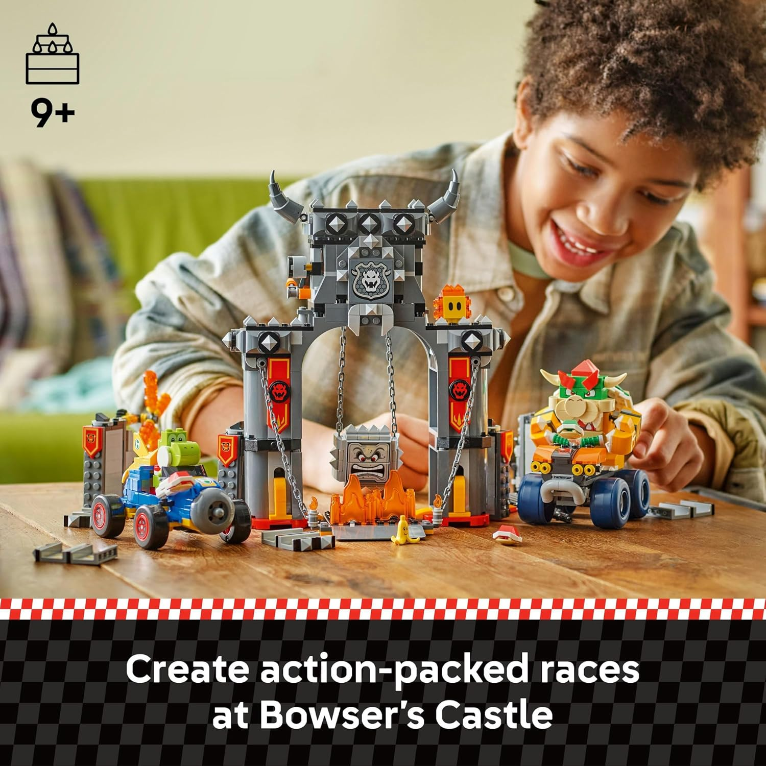 LEGO&reg; Super Mario&trade;: Mario Kart&trade; &ndash; Bowser&rsquo;S Castle 72039 Toy for Boys, Girls and Any Fans, Vehicle Racing Set, 4 Figures Including Yoshi and a Lava Bubble, Nintendo&reg; Character Toy for Gamers