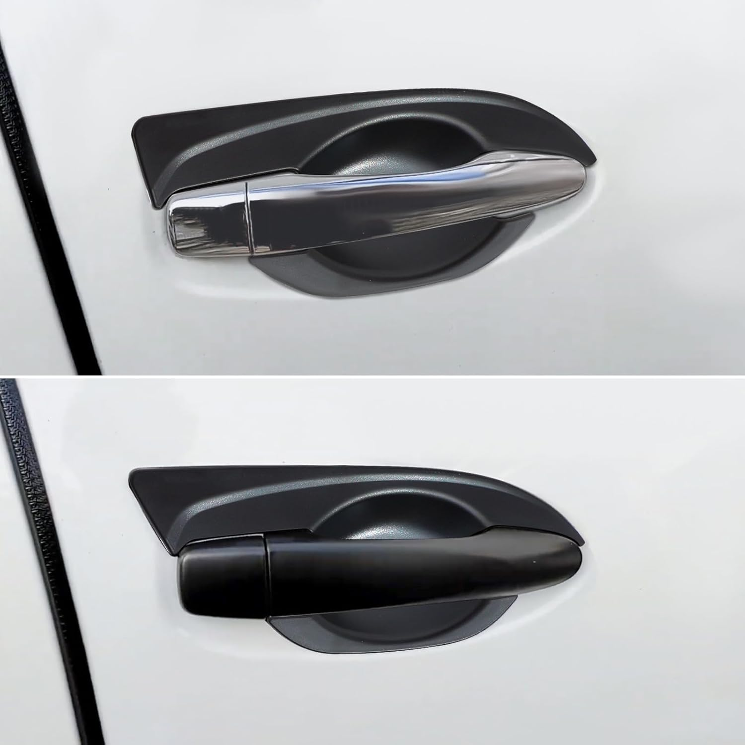 Door Handle Bowl Insert Cover for Nissan Navara NP300 D23 Accessories 2015-2025, Car Door Handle Scratch Protector Guard Cup Trim Exterior Accessories, Matte Black 4PCS image number 5