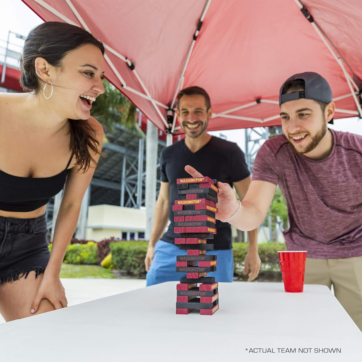 NCAA College Tabletop Stackers Block Game by Wild Sports - College Football Fan, Dorm Game, Rec Room, Tailgate image number 4