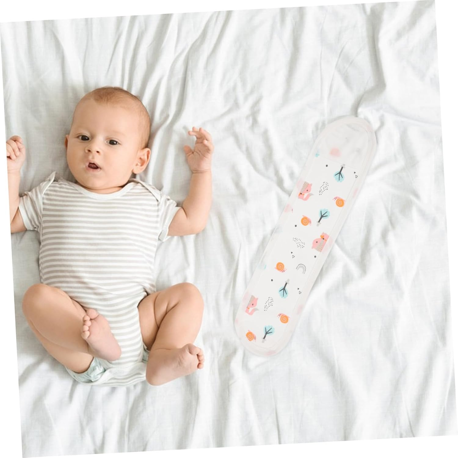 4Pcs Newborn Infant Belly Band Baby Belly Protector for Gas and Colic, Elastic Soft Navel Strap Mixed Animal Patterns, Breathable Summer Abdomen Wrap for Baby Supplies image number 6