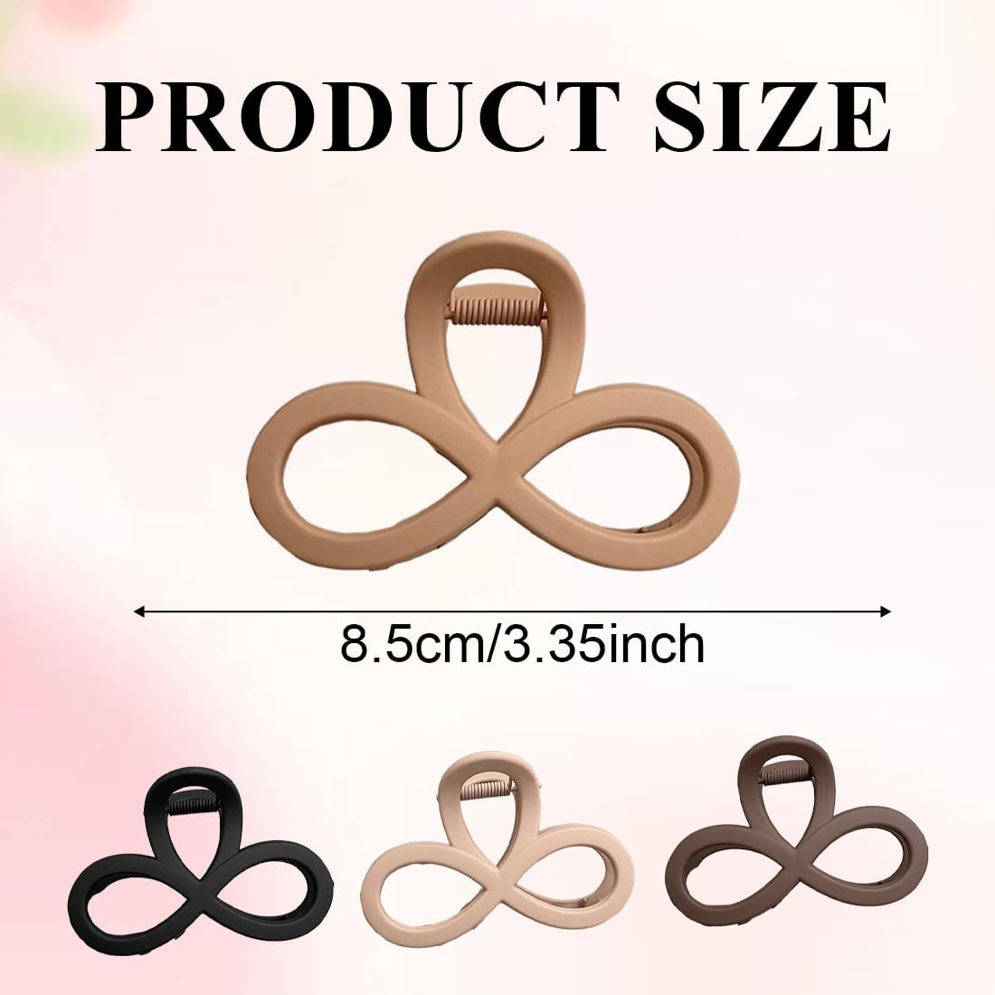 JYNVO 8.5 Cm Small 8 Shape Hair Clip (4 Colours) image number 3