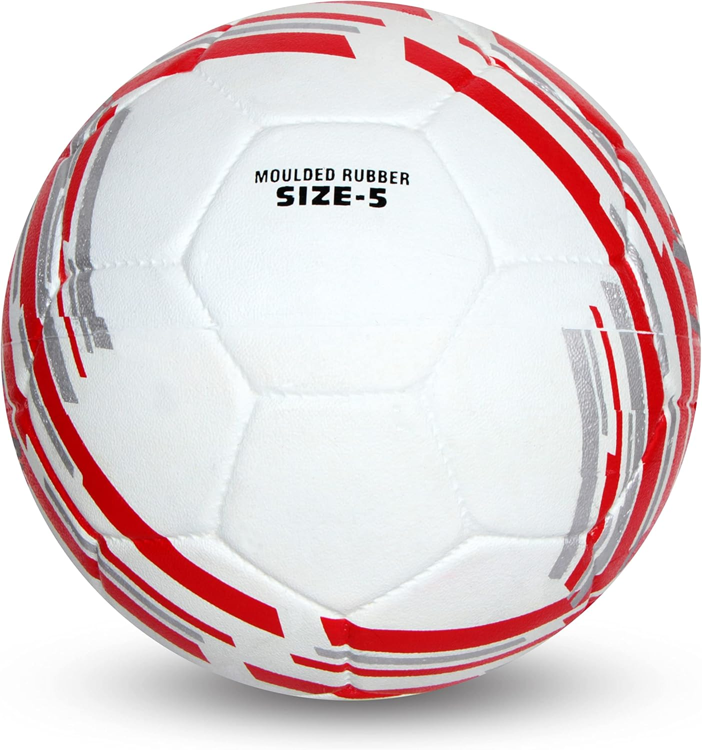 Nivia Country Colour England Football (White/Red, Size 5) | Machine Stitched | Rubberized Moulded | 12 Panel | Waterproof | Soccer Ball image number 5