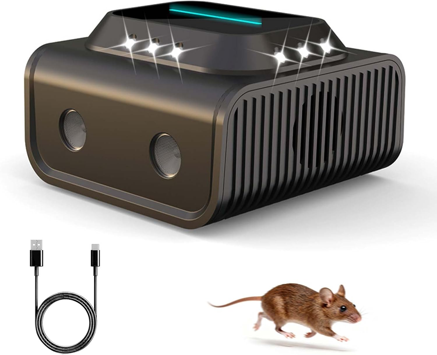 Marten Deterrent with LED Flash Light, Marten Deterrent Attic, USB Ultrasonic Mouse and Rats, Martens Repel 360&deg; Ultrasound Mouse Repellent, Martens Deterrent House, House, Garden, Garage, 3 Working image number 6