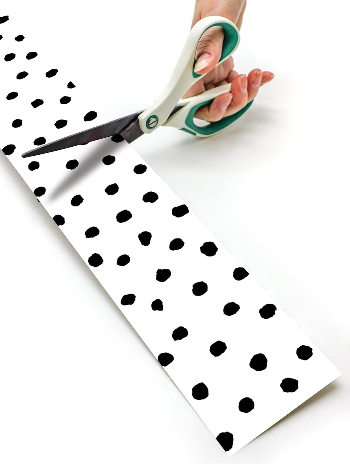 Teacher Created Resources Black Painted Dots on White Straight Rolled Border Trim (TCR8910) image number 6