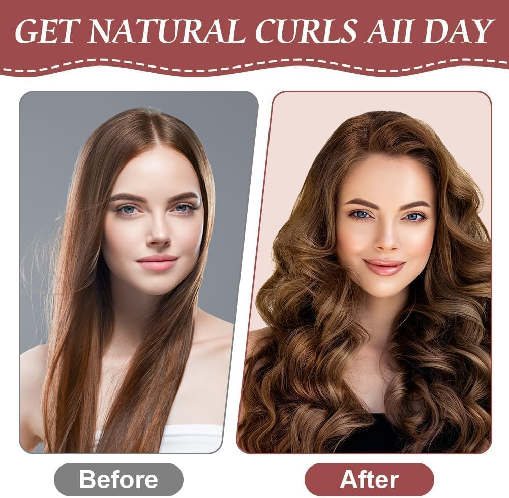 Heatless Curls Overnight Blowout Rod,3Pcs Heatless Hair Curler Blowout Rod,Overnight Heatless Hair Curler,Overnight Heatless Curls Blowout Rod with Hook,Overnight Heatless Curls Blowout Rod for Women image number 1