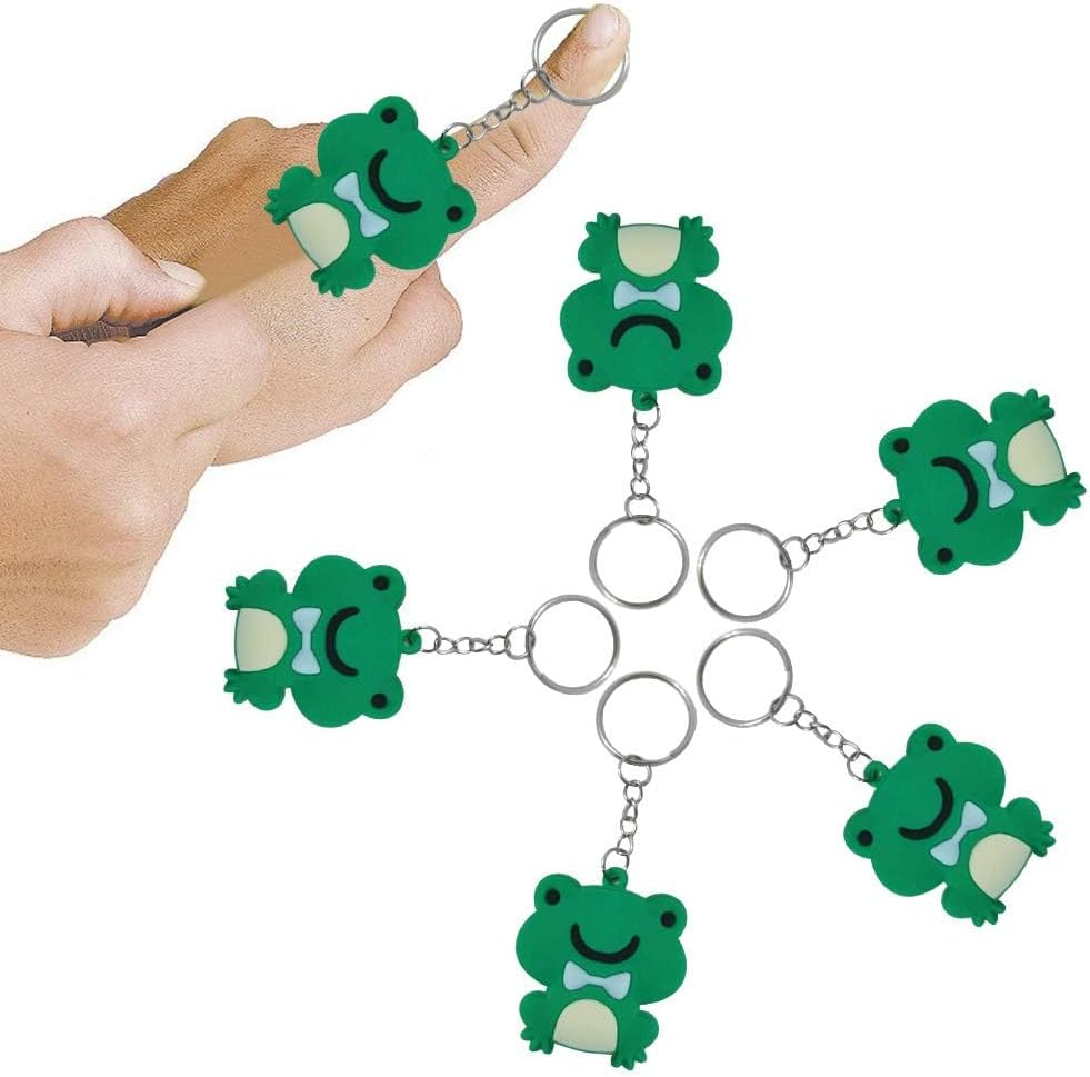 Imagitek 40 Pack Frog Keychains Decorations for Back to the 80S Party, Frog Themed Party Favors, Birthday Party Bag Fillers, Baby Shower Return Gifts image number 4