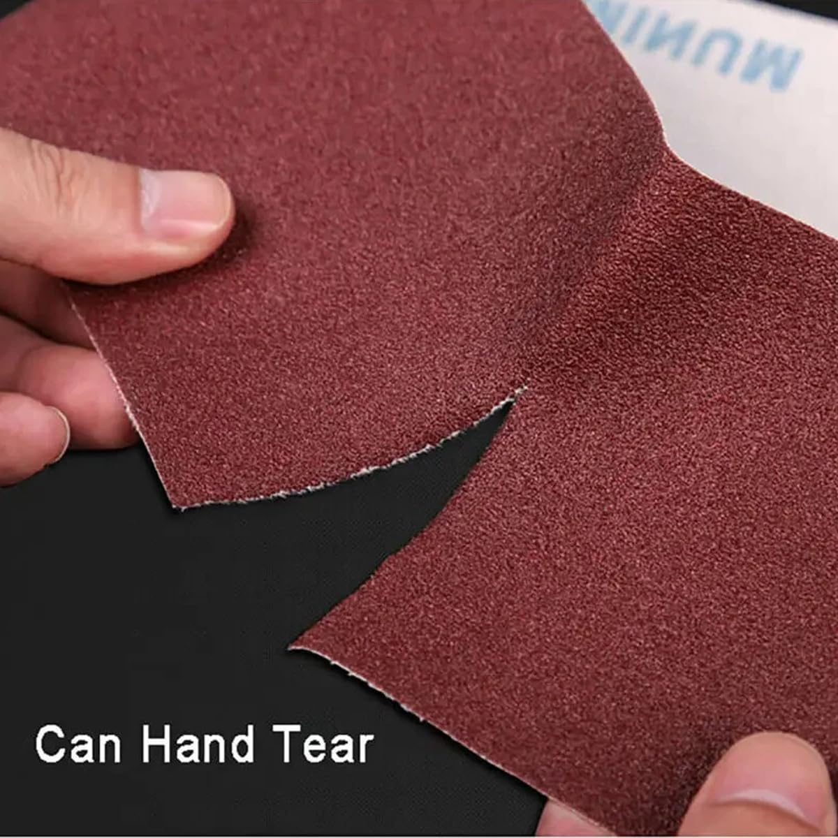 AIMALL 10CM Wide Sandpaper Roll &ndash; 10M Brown Corundum Emery Cloth for Woodworking, Metal, Wall, Hand Tear Polishing Grit 80-600 Abrasive Gauze Paper image number 3
