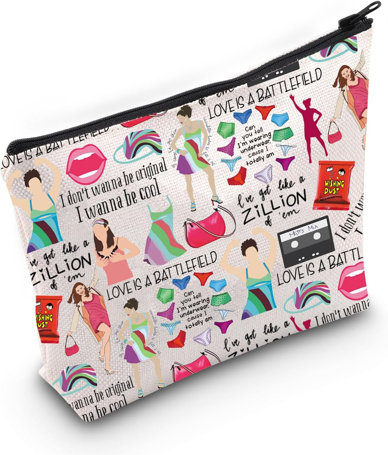 G2TUP Thirty Flirty & Thriving Makeup Bag Jenna 13 Gifts 30Th Birthday Party Bag Dirty Thirty Gifts, LOVE IS A, Fit image number 2