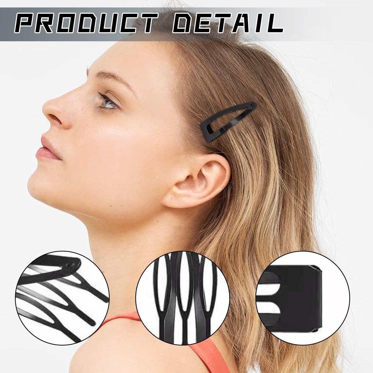 Pack of 21 Hair Clips with Press Studs, Colourful and Bright Designs, Creative Hair Decorations, Suitable for Students and Young Women.