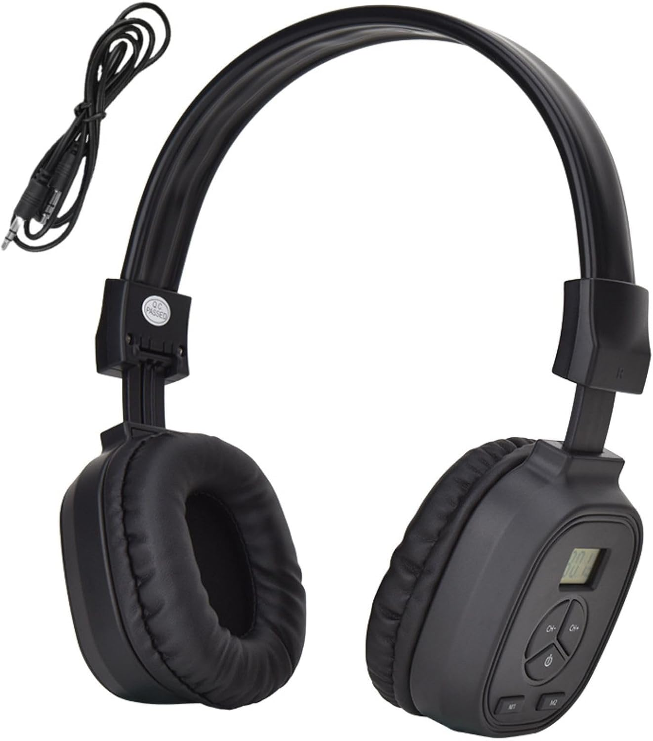 Portable FM Radio Headphones, over Ear Headphone with Soft Ear Muffs, 2 AAA Battery Operated (Not Included)