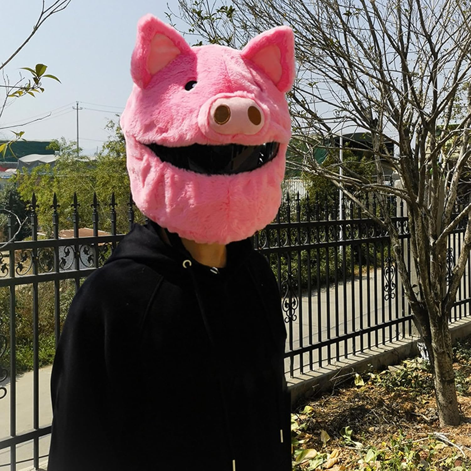 Motorcycle Helmet Cover Cute Furry Helmet Cover Animal Helmet Covers For image number 3