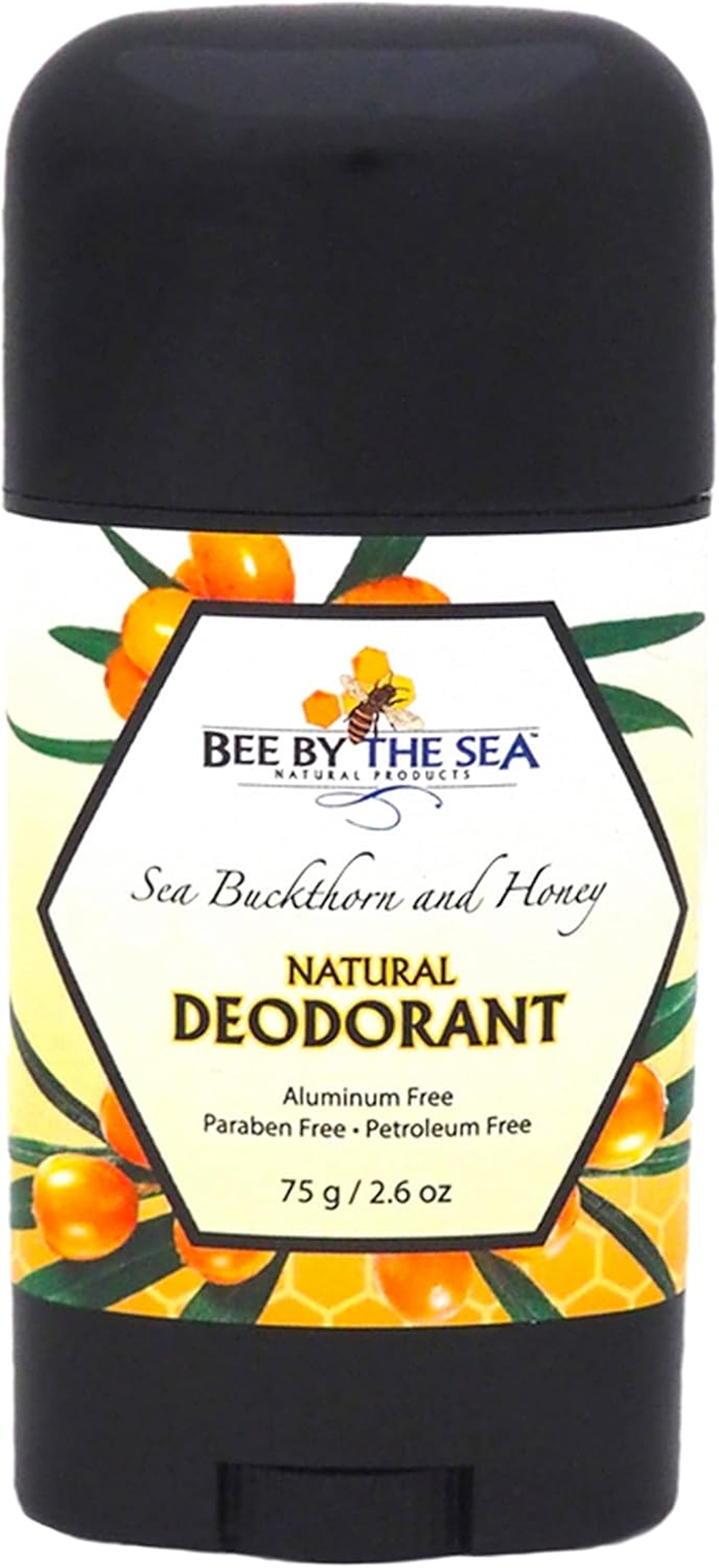 Bee by the Sea Buckthorn and Honey Chemical Free Natural Deodorant 2.6 Ounces