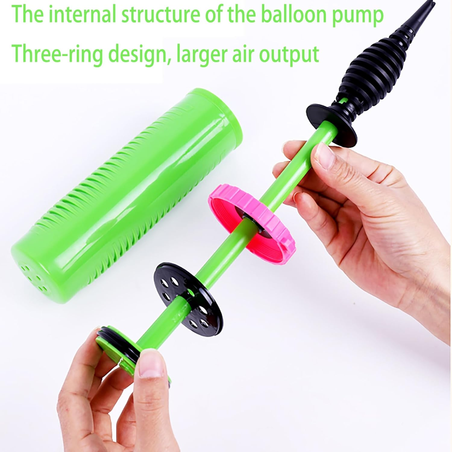 Ouyili Balloon Pump Hand Two-Way Dual Action Inflate 2Pack and Balloon Tying Tool in One, Handheld Air Pump Portable Manual Balloons Inflators for Party with Extra Accessories image number 1