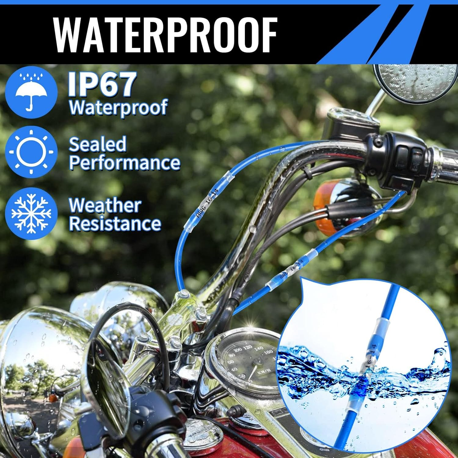 120PCS Solder Seal Wire Connectors - Sopoby Heat Shrink Solder Connectors - Waterproof Solder Butt Connector Kit Insulated Automotive Marine Electrical Wire Terminals image number 5