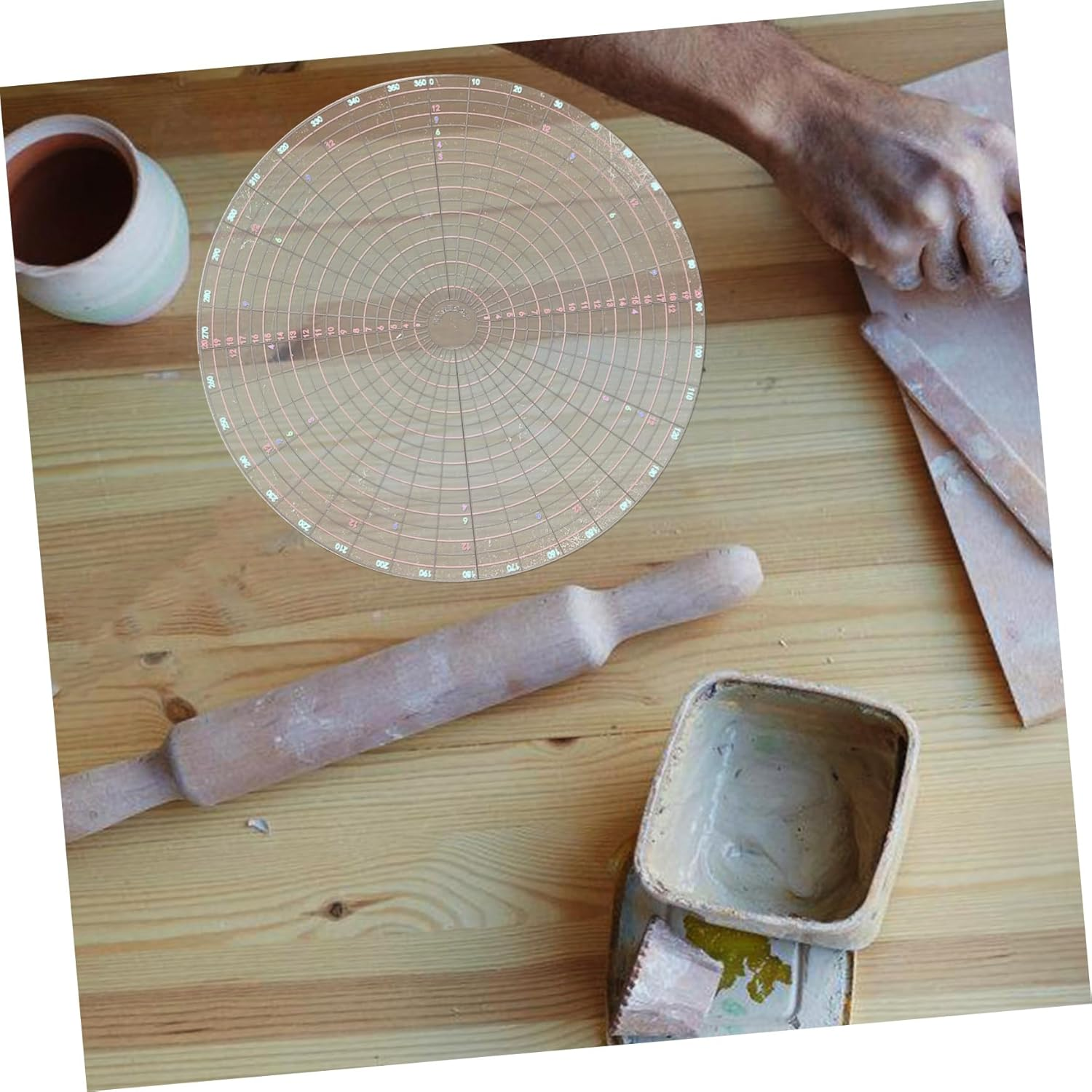 Ceramic Painting Tools Pottery Wheel for Boys and Girls Clay Sculpting Template Porcelain Tool for Precise Clay Sculpting Trimming