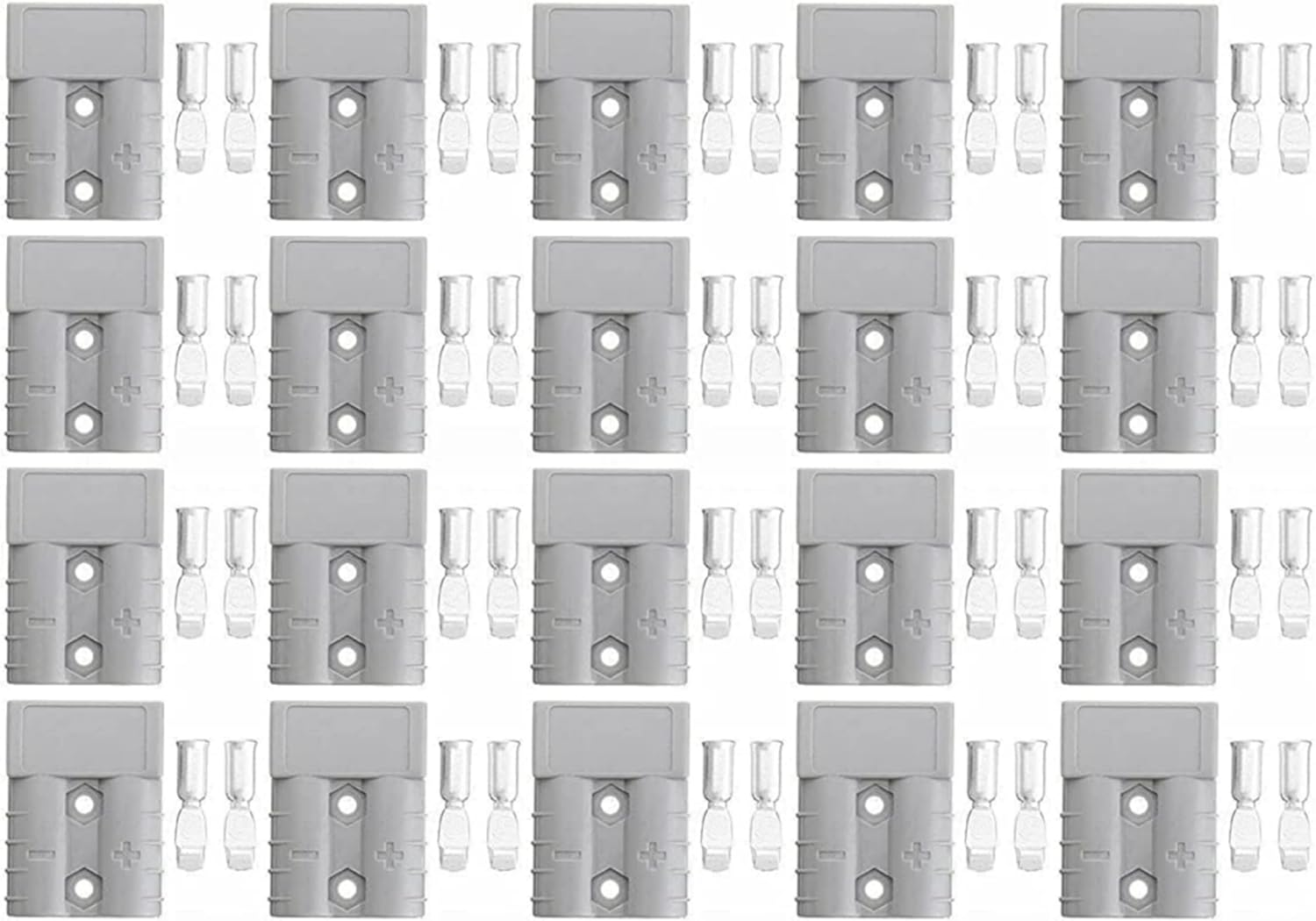 20Pcs Battery Connector 50Amp Professional Quick Connector Plug for Anderson Plug Connector 50Amp Kit 600V 6-12AWG AWG AC/DC Power Tool image number 4