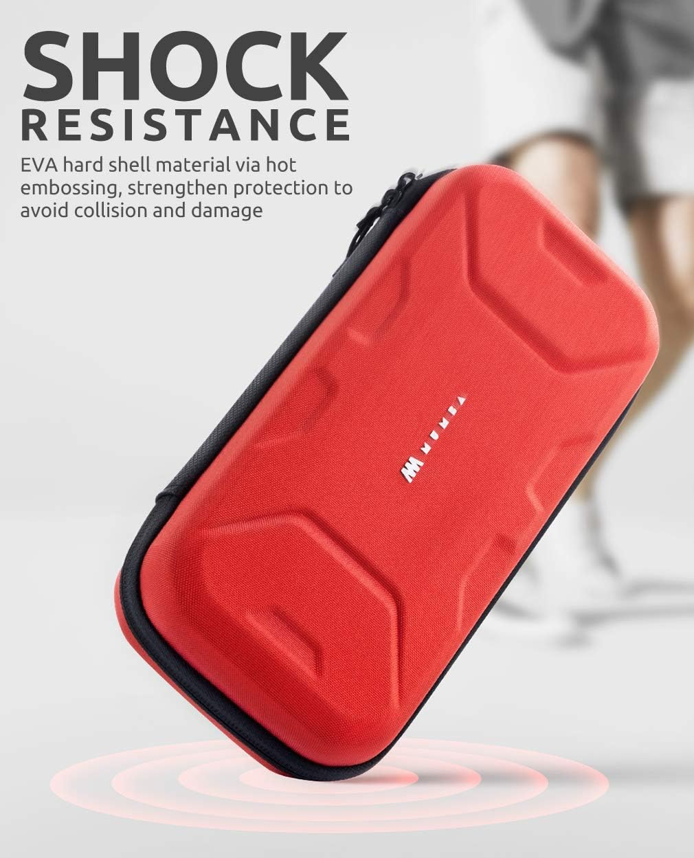 Mumba Switch Carrying Case, [Plus Version] Protection Portable Protective Travel Carry Pouch for Blade/Battle Case [Large Capacity] (Red) image number 5