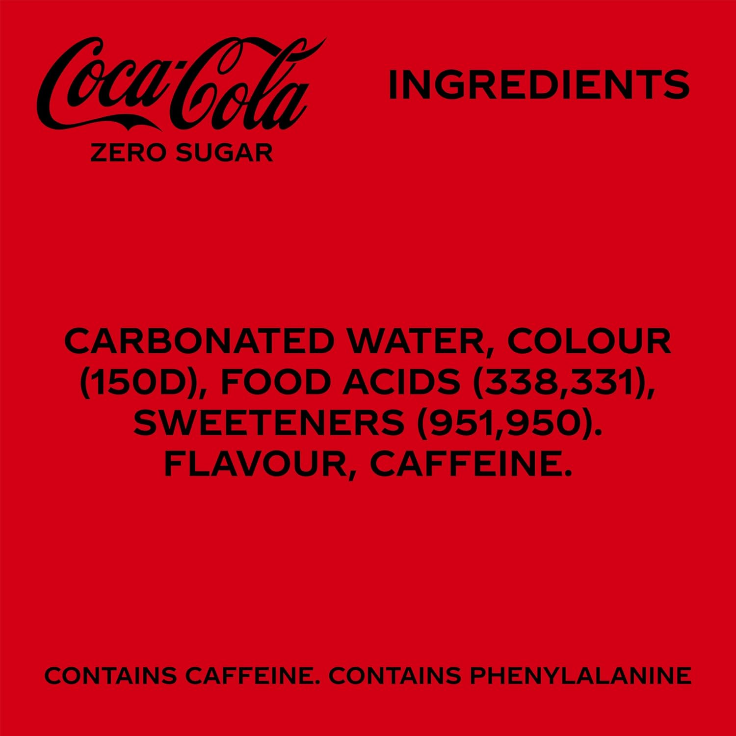 Coca-Cola Zero Sugar Soft Drink Multipack Cans 20 X 375 Ml (Packaging May Vary)