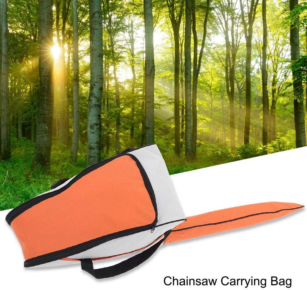 Portable Chain Saw Bag, Chainsaw Protective Box Oxford Cloth Chainsaw Carrying Bag, for Power Tool Accessories Forestry(Orange White) image number 5