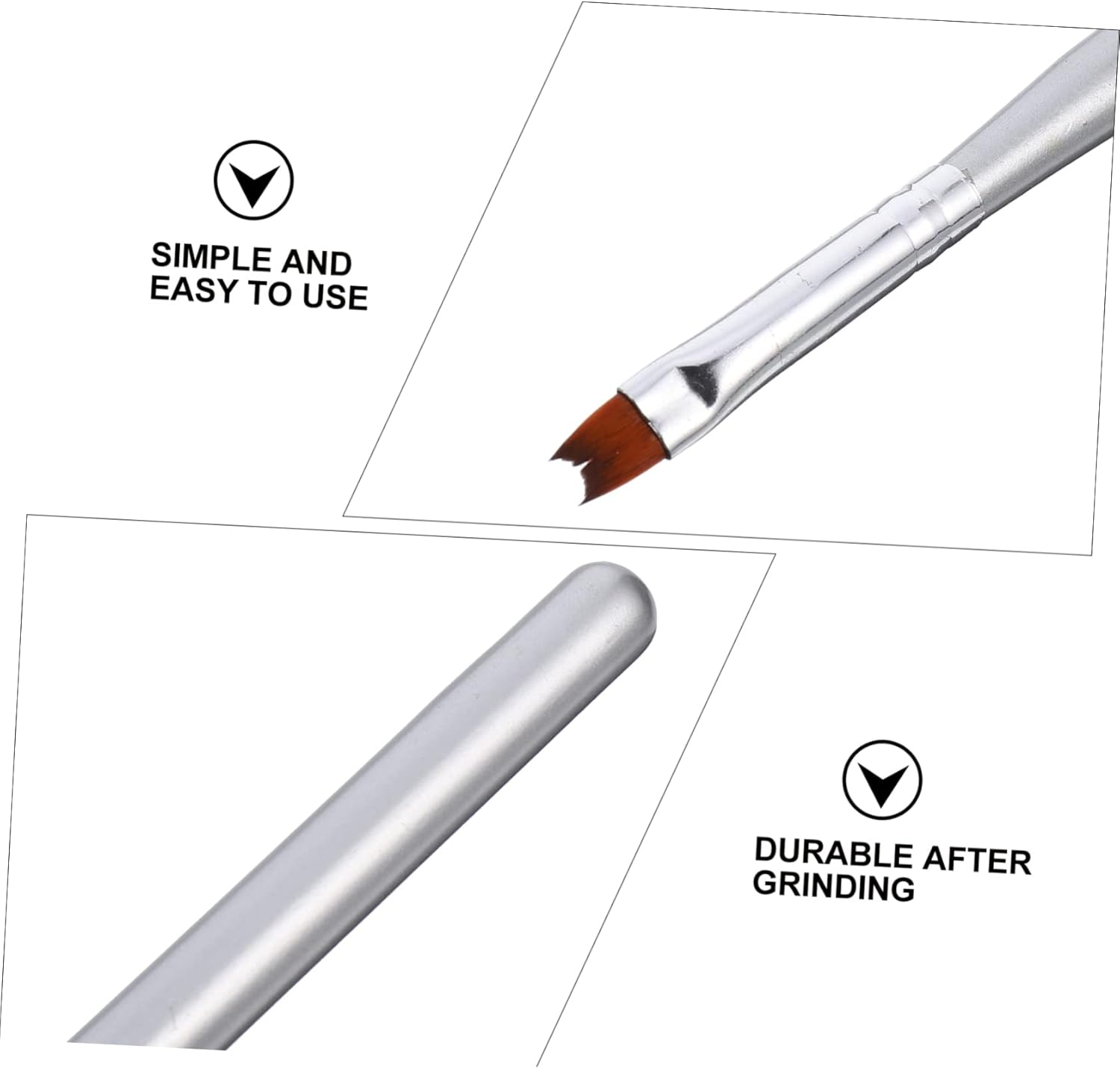 Baluue 8Pcs French Manicure Nail Template French Nail Line Cutter Stainless Steel Manicure Trimmer Tool image number 5