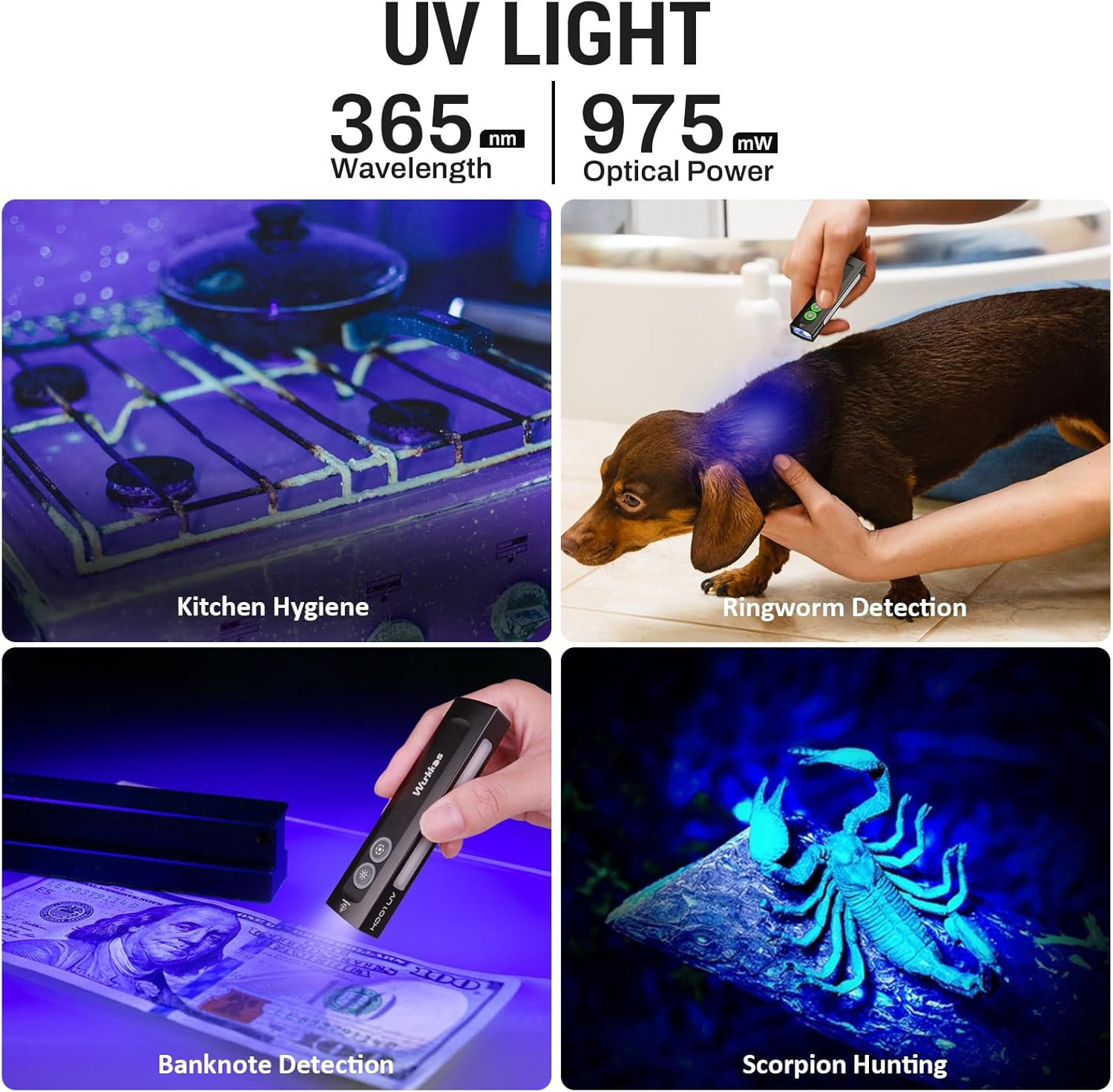 Wurkkos HD01 UV Flashlight,1200 Lumens 365Nm UV Light RGB Light Rechargeable Flat Flashlight,Edc Flashlight for Presentations,Pet Interaction,Emergency,Magnetic Flashlight for Outdoors,Work,Emergency image number 6