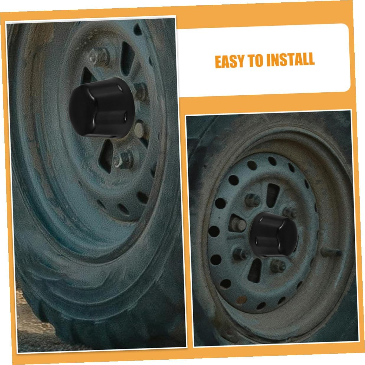 Mobestech 2Pcs ATV Wheel Covers Rubber Wheel Rim Caps for ATV Tire Rim Protection image number 6