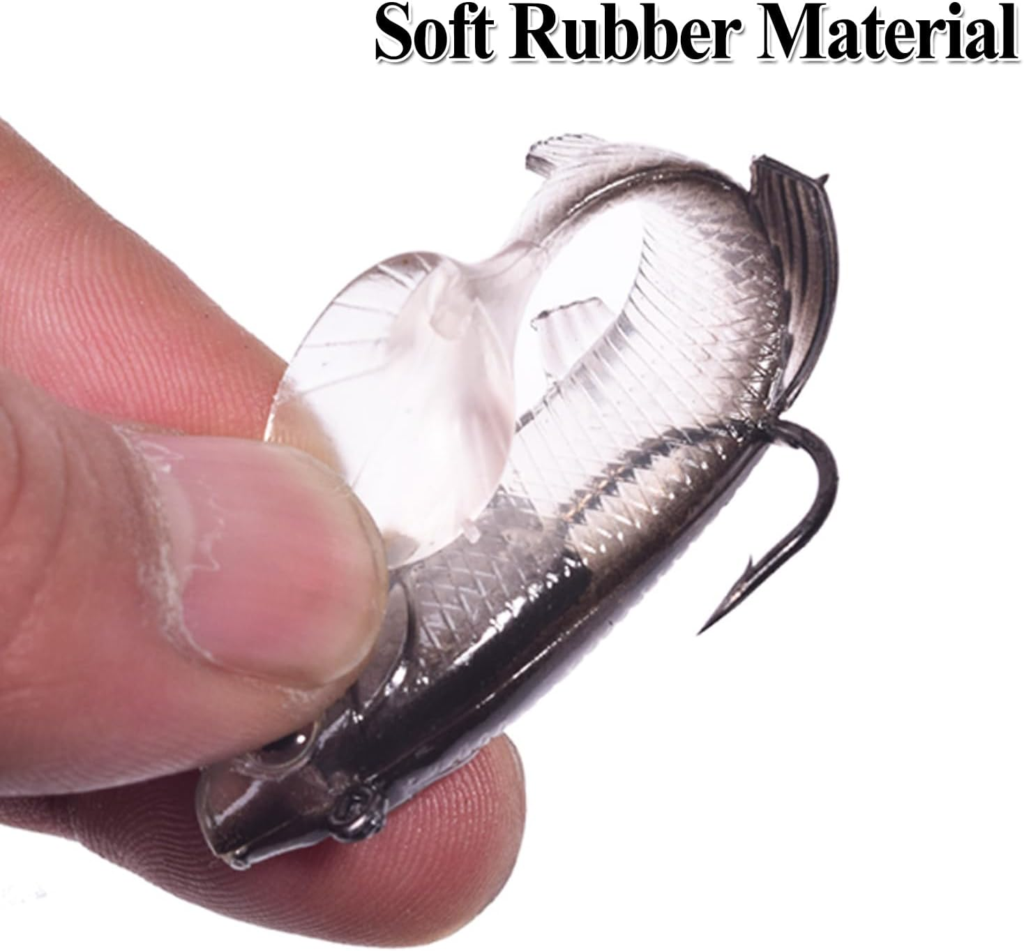 10Pcs Vibe Lures Soft Plastic Poddy Mullet Flathead Jig Heads Fishing image number 3