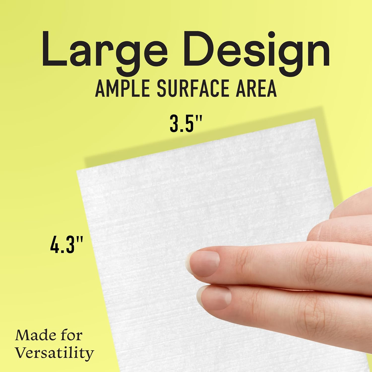 Swisspers Premium Facial Cleansing Pad, 100% Cotton, Ultra Soft, Extra Large, 50 White Pads per Reclosable Bag, 3 Bags (150 Pads Total) image number 4