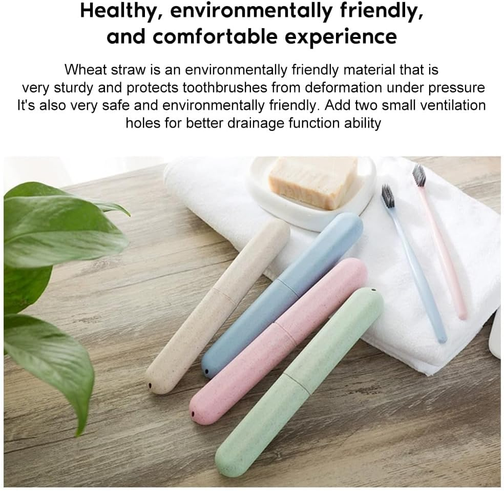 4 Packs Portable Travel Toothbrush Case, Breathable Plastic Toothbrush Holder for Home, Travel, Business, Camping, School & Daily Use​