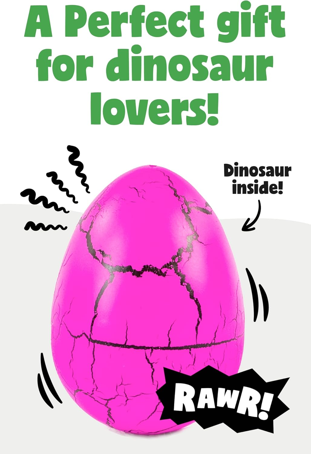 Keycraft Nurchums Dinosaur Hatching Egg - Just Add Water & Watch It Grow, Fun & Educational Toy for Kids, Purple Stegosaurus Egg