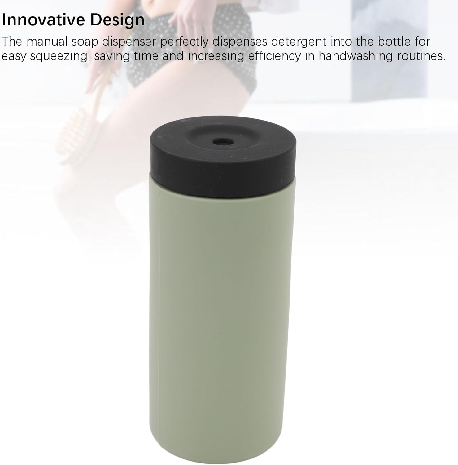 Yosoo Silicone Divided Dispenser Bottle, Manual Squeeze Design, Refillable Container for Soap, Shampoo, Essential Oils, Kitchen and Bathroom Supplies