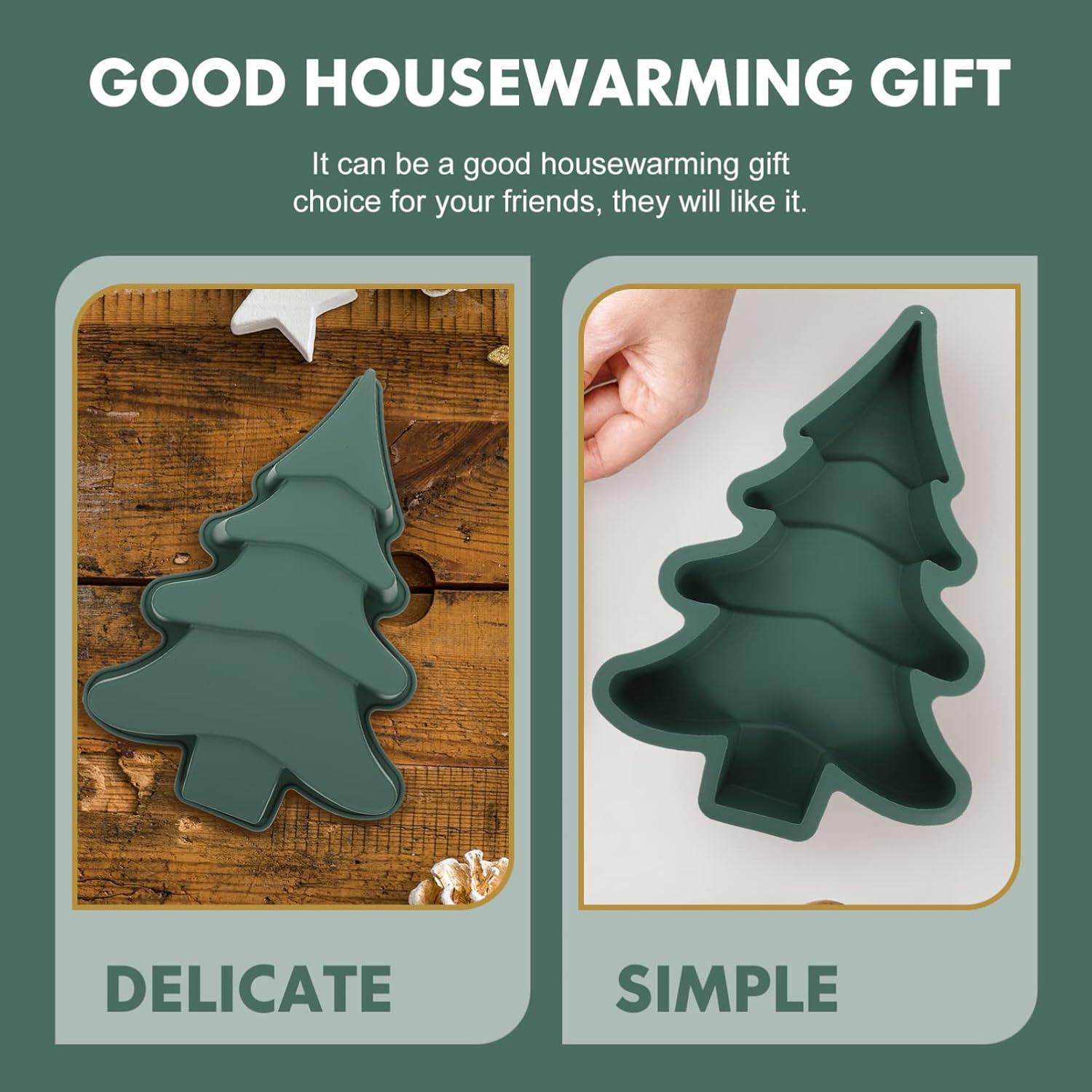 Ciieeo Silicone Christmas Tree Cake Mold Creative Baking Tool for Unique Holiday Cakes -Grade Material Easy to Clean and Use for Xmas Parties and Festivities